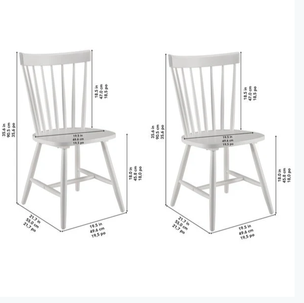 Bush Furniture West End Dining Chair, 2-pack
