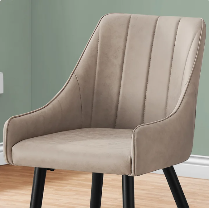 Ari Modern Dining Chair, 2-pack with Black Legs
