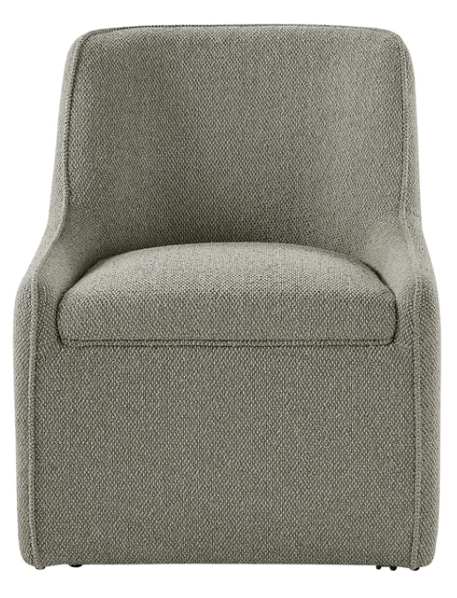 Aiden & Ivy Fabric Dining Chair with Castors