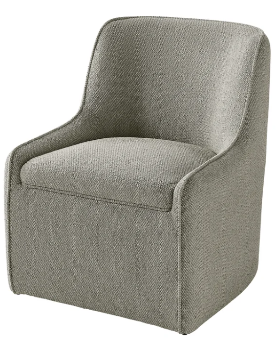 Aiden & Ivy Fabric Dining Chair with Castors