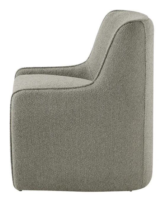Aiden & Ivy Fabric Dining Chair with Castors